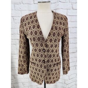 Vintage Tapestry Jacket Blazer 4P Office Professional Aztec Southwest Wool Blend